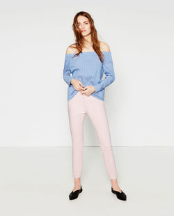 HIGH WAIST SKINNY TROUSERS