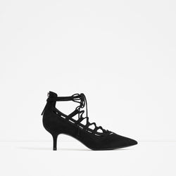 LACE-UP HIGH HEEL SHOES