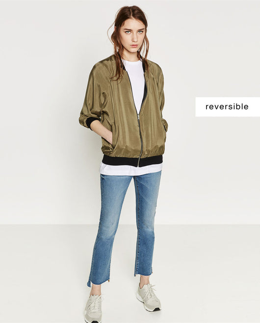 REVERSIBLE BOMBER JACKET