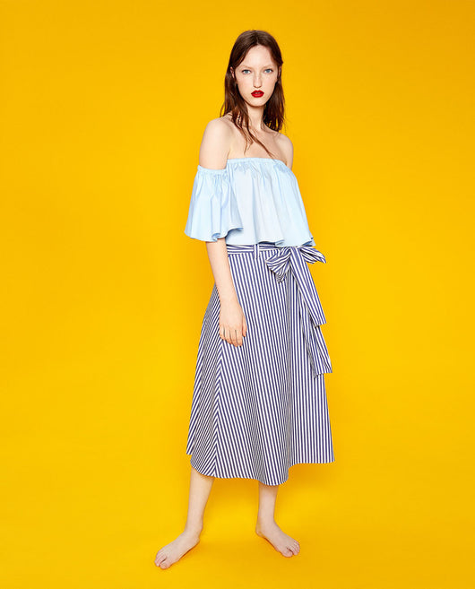 STUDIO STRIPED SKIRT