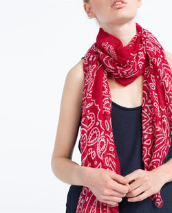 FRINGED PRINTED SCARF