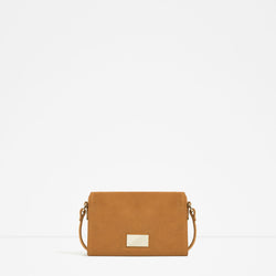 METALLIC DETAIL LEATHER CROSS BODY BAG