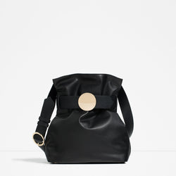 BROOCH CLASP BUCKET BAG