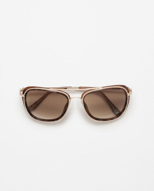 RESIN SUNGLASSES WITH RETRO METAL DETAILS